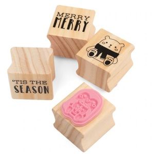 🎄 Recollections Stamp Christmas Set of 4 Wood